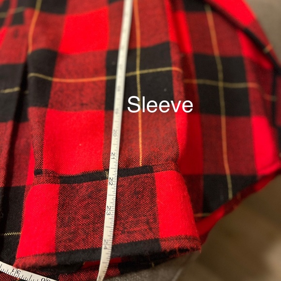 Vintage Chest 52" Red Black Plaid Shirt Wool + Acrylic XL XXL - Picture 11 of 16